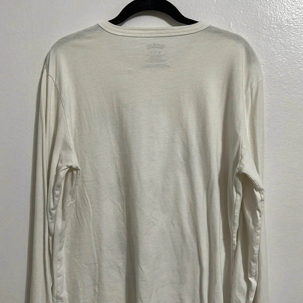 Off white, long sleeve pikachu shirt. Size Medium - Picture 2 of 4